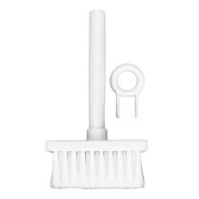 (As show, One size) Keyboard Brush Separate Double Head Design 5 in 1 Multifunction 3 Row Design Plastic Cleaning Brush Pen for HeadphonesWhite