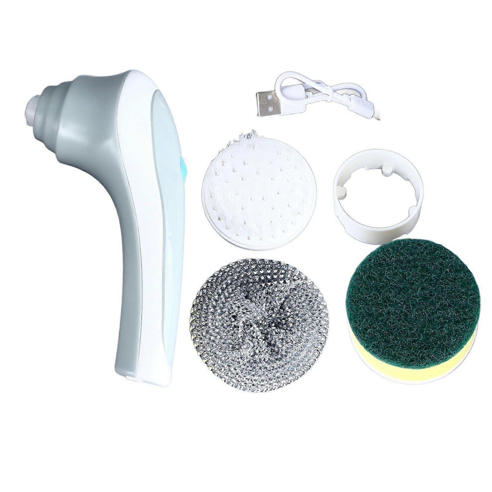 (As show, One size) Electric Spin Scrubber Cordless Portable Power Cleaning Brush with 3 Heads for Cleaning Bathroom Tile Cars Floor-image-OPC-PHNG8BC-NEW