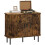 Homcom (Brown) HOMCOM Sideboard Storage Cabinet with Sliding Doors 2