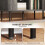 Homcom (Grey) HOMCOM Sideboard Storage Cabinet with Sliding Doors 7