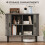 Homcom (Grey) HOMCOM Sideboard Storage Cabinet with Sliding Doors 6