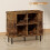 Homcom (Brown) HOMCOM Sideboard Storage Cabinet with Sliding Doors 3