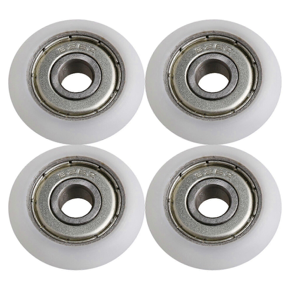 4x Poulies à roulement à rouleaux en plastique blanc pour portes coulissantes