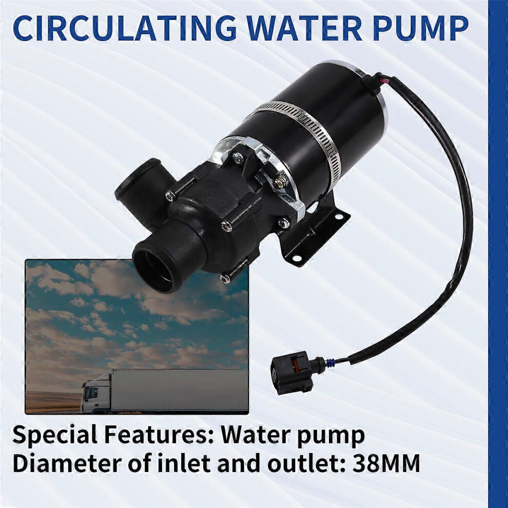 Pompe à eau de circulation modifiée pour chauffage de voiture et camion, 24 V, 38 mm
