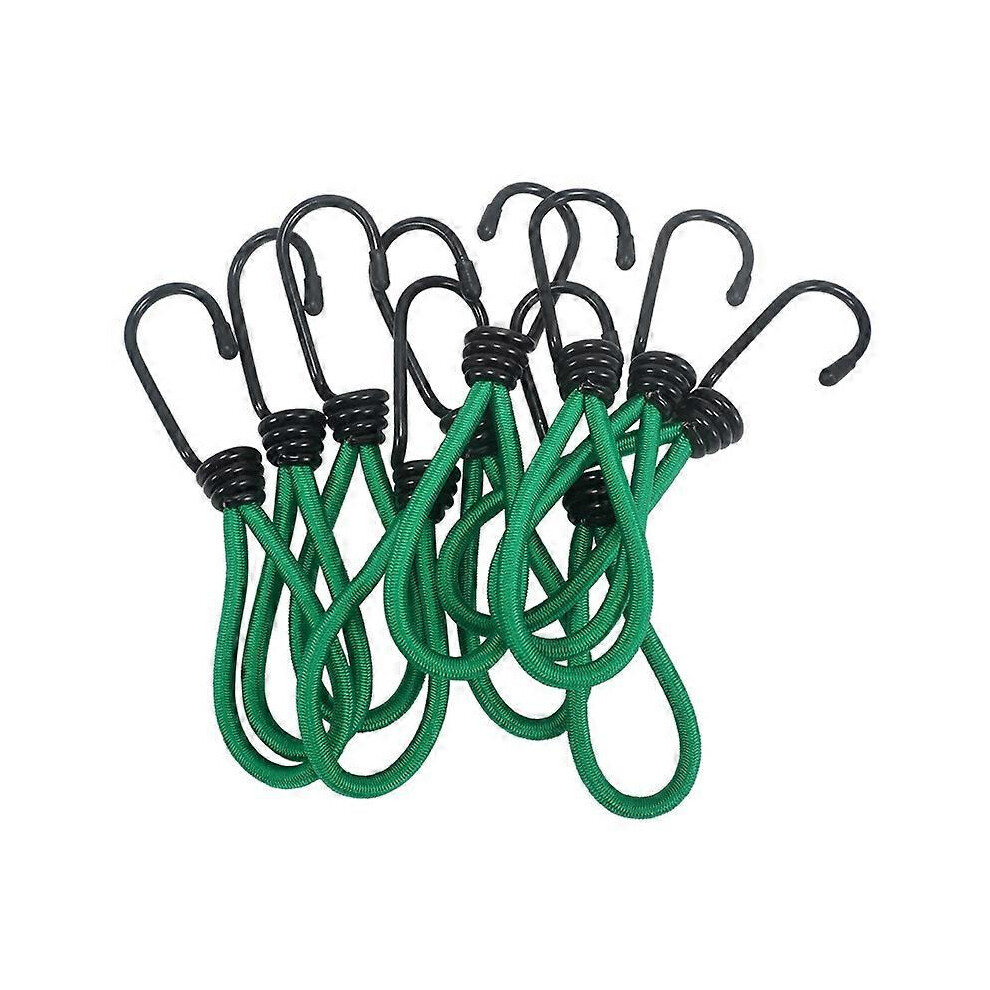 Lot de 12 tendeurs de bâche élastiques avec crochet et sangle élastique pour camping