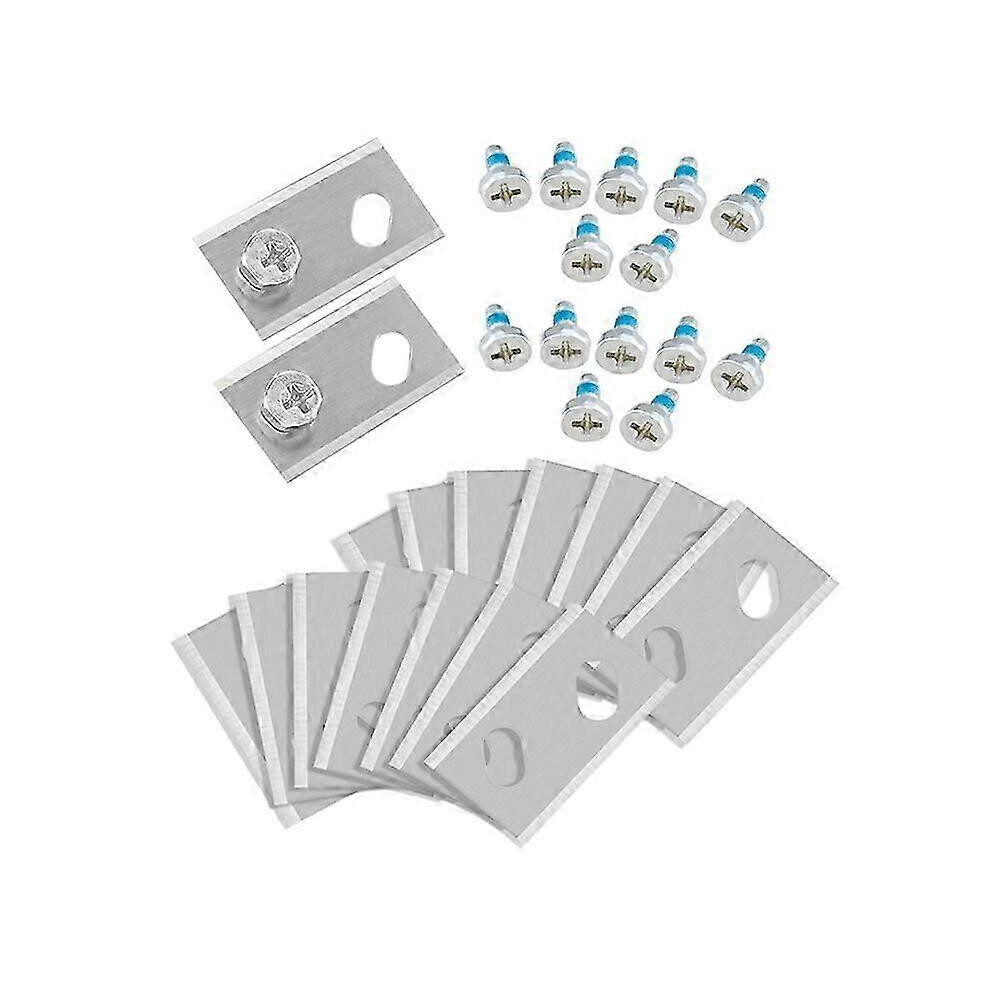 Lot de 16 lames en acier inoxydable pour tondeuse robot Robomow RK, 32 x 18,6 x 0,9 mm