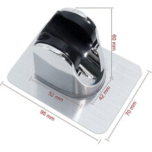 (Chrome) Support de douche sans perage Colle 3M - Support de pomme de douche universel, rglable (45),