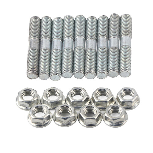 9pcs Turbo Studs + Lock Nut Fit for S13 S14 S15 SR20 CA18