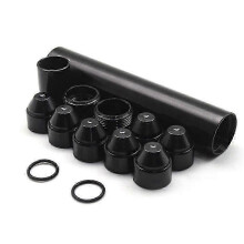6 zoll Aluminium Legierung Kraftstoff Filter Kit 1/2-28 & 5/8-24 Gewinde Kappen für Automotive & DIY