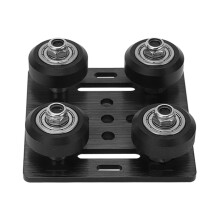 V Wheel Plate Pulley Kit Aluminum Alloy Low Friction V Style Slot Support Plate for CNC Machine Tool