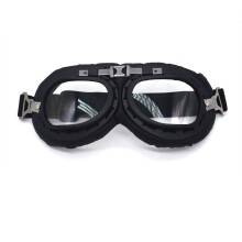 (Smoke lens)Universal Vintage Motorcycle Goggles Pilot Motorbike Scooter Biker Glasses Helmet Goggles