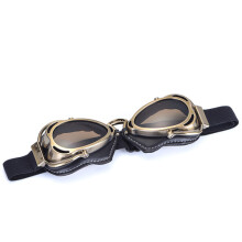 (Model 21)BJMOTO Motorcycle Helmet Steampunk Glasses Flying Goggles Vintage Pilot Biker Eyewear Goggle