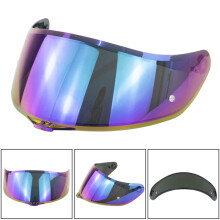 (Blaue Linse) Motorradvisier, kratzfestes Windschutzscheiben-Helmvisier, Vollgesichtsvisier, passend