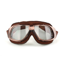 (Model 8)Vintage Pilot Helmet Steampunk Leather Motorcycle Goggle ATV Dirt Biker Retro Unisex Goggles
