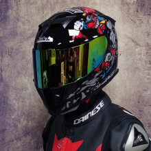 (L-8)Motorcycle Helmet Double Lens Racing Motocross Kask Motorcycle Casco Motociclista DOT Approved