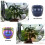 (Blue with bracket)Universal 3/4 Open Face Helmet Visor Bubble Flip Up Motorcycles Windshield Capacete 5