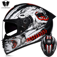 (M-a6)Safety Motorcycle Helmets Full Face Dual Lens Racing Helmet Strong Resistance Off Road Helmet