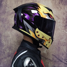 (S-9)DOT Approved Safety Motorcycle Helmets Full Face Dual Lens Racing Helmet Strong Resistance Off