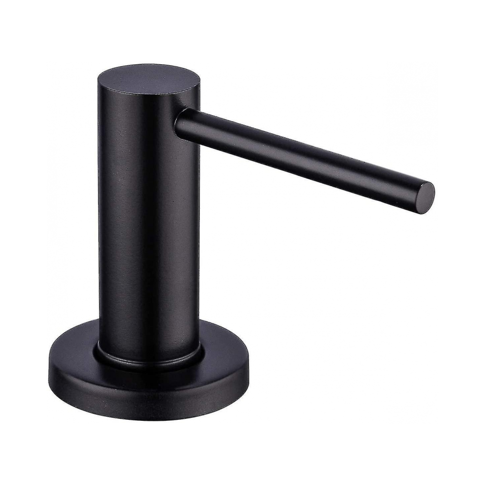 Distributeur de savon pour évier de cuisine, pompe de comptoir, lotion pour les mains, bouteille intégrée (noir mat)