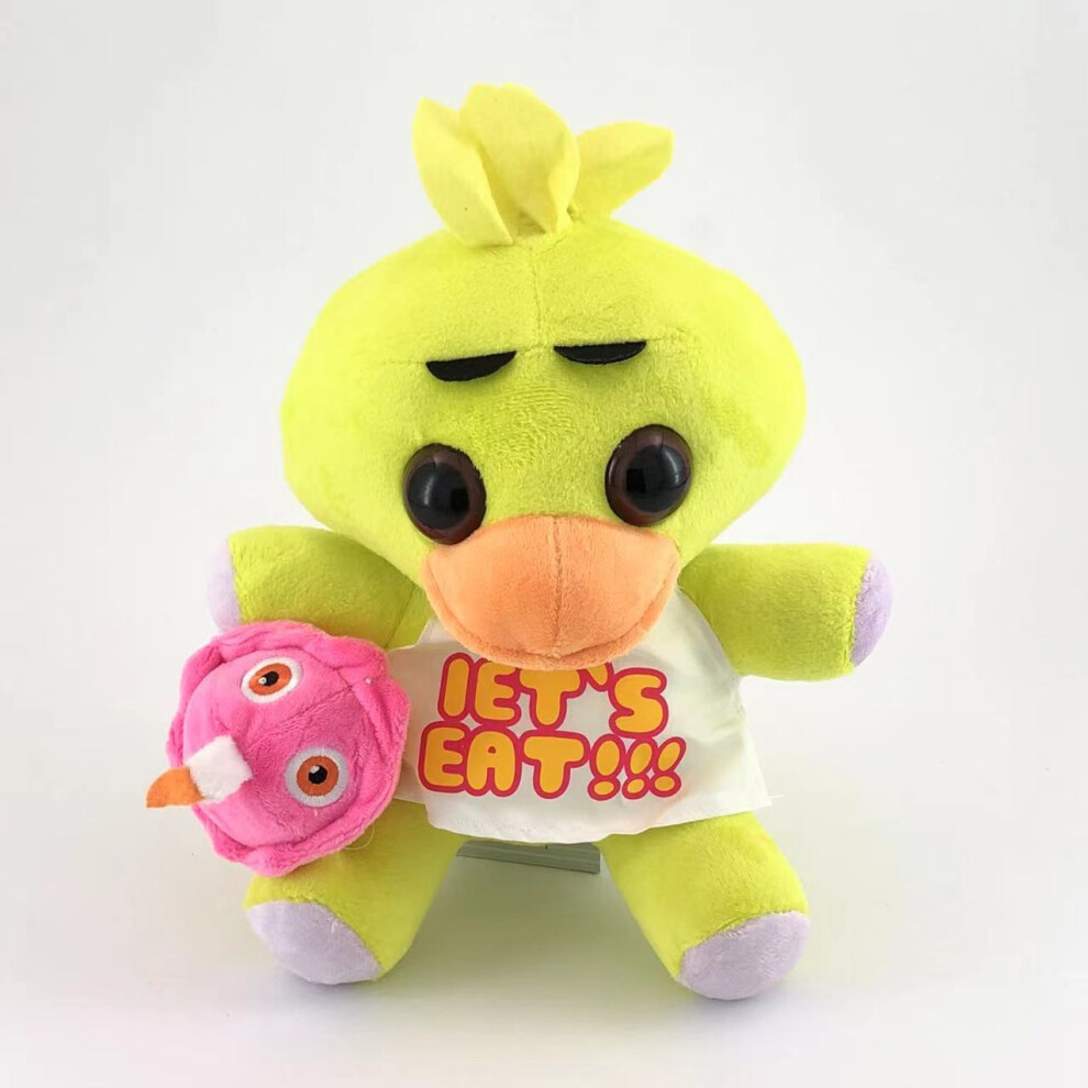 Bonxaif (25Cm Duck) Five Nights Freddy's Fnaf Horror Kids Plush Toy Children Christmas Gifts Yellow