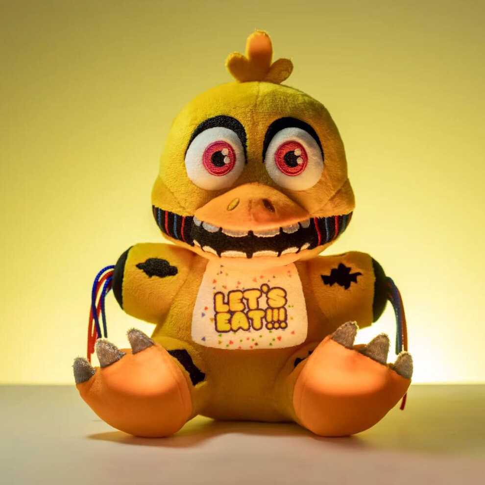 Bonxaif (25Cm New Big Duck) Five Nights Freddy's Fnaf Horror Kids Plush Toy Children Christmas Gifts Yellow