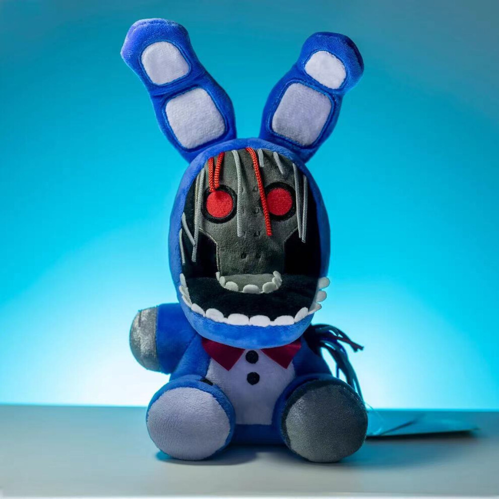 Bonxaif (25Cm New Skull Rabbit) Five Nights Freddy's Fnaf Horror Kids Plush Toy Children Christmas Gifts Blue