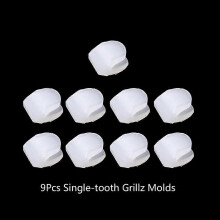(Style 2, One size) Silicone Grillz Mold Bars Fitting Grill Teeth Cap Replacement One Size Fits All