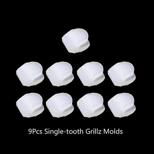(Style 2, One size) Silicone Grillz Mold Bars Fitting Grill Teeth Cap Replacement One Size Fits All