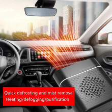 (12V, White) Winter Windshield Warmer Fan Car Electric Heater Portable Defroster for Truck