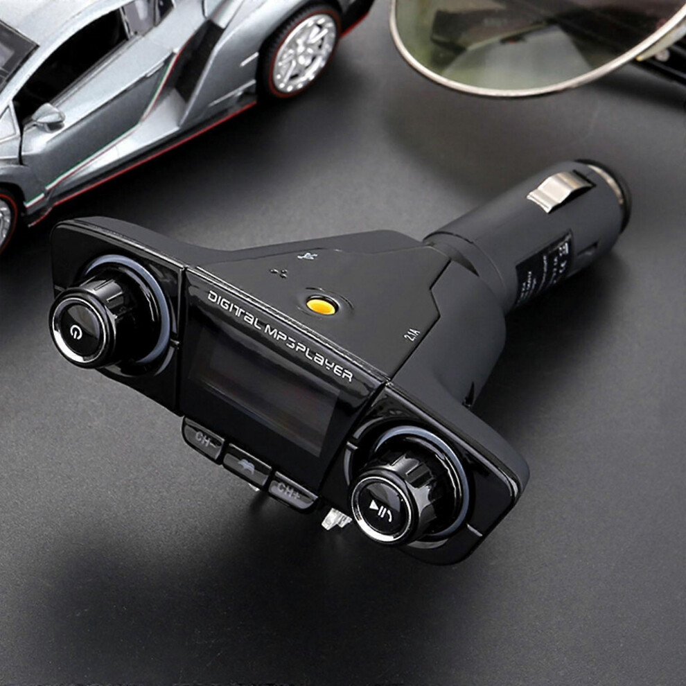 (As Show, One Size) Car Mp3 Player Receiver U Disk Auto Cigarette Lighter Charger Fm Radio Adapter 8191722631589