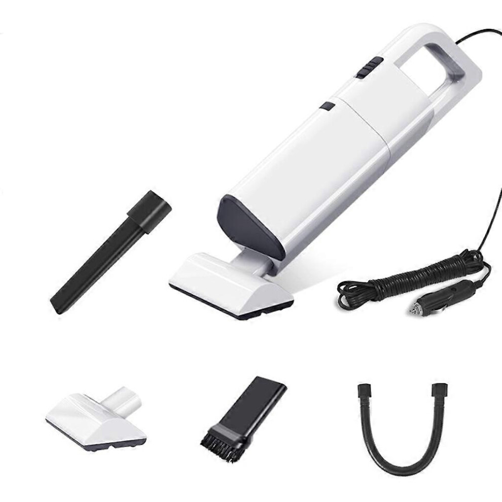 (Wired, ) Cordless Handheld Vacuum Cleaner 120W Rechargeable Wet Dry Car Vacuum Cleaner White 8191722634368