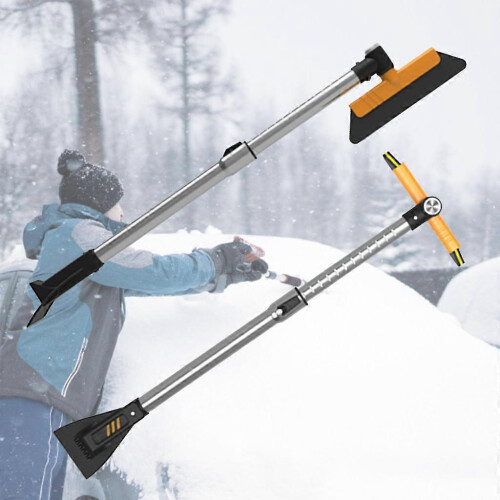 (Normal, One size) Multifunctional Deicing Ice Sweep Tool Car Accessories Snow Brush Scratch Free 1