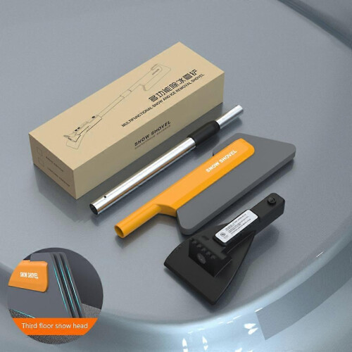 (Normal, One size) Multifunctional Deicing Ice Sweep Tool Car Accessories Snow Brush Scratch Free 2