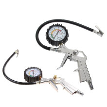 (As show, One size) Car Truck  Tire Pressure Inflator Gauge Auto Motorcycle Pistol Flexible Hose