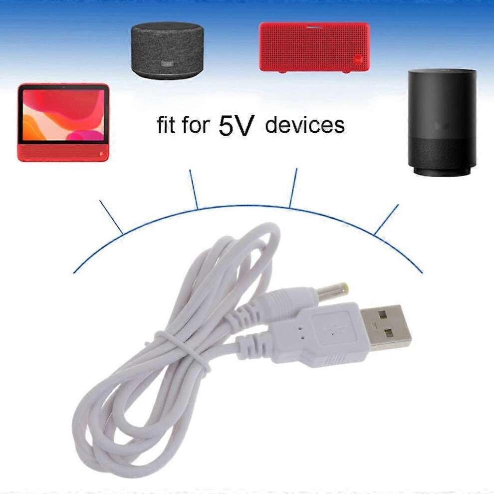 (2M, One Size) Usb To Dc Cable Usb Male To Dc 4.0X1.7mm 5 Volt Barrel Jack Power Cord Adapter 8191722649423