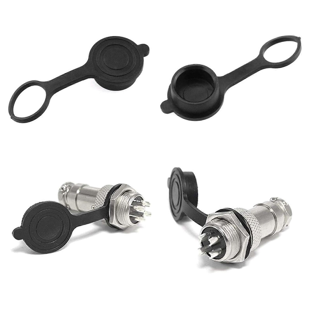 (Gx16, One Size) Rubber Dust Caps Cover For Gx12gx16 Gx20metal Aviation Sockets Panel Connector 8191722650498