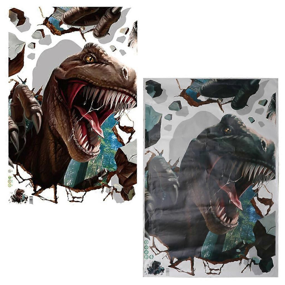 Furtalk (As Show, One Size) 3D Dinosaur Wall Floor Ceiling Stickers Removable Posters Home Decals Decoration