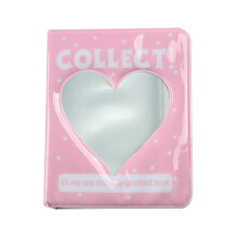 (White, One size) 3 Inch 36 Pockets Photo Album Cartoon Hollow Heart Picture Storage Mini Scrapbooking for Case