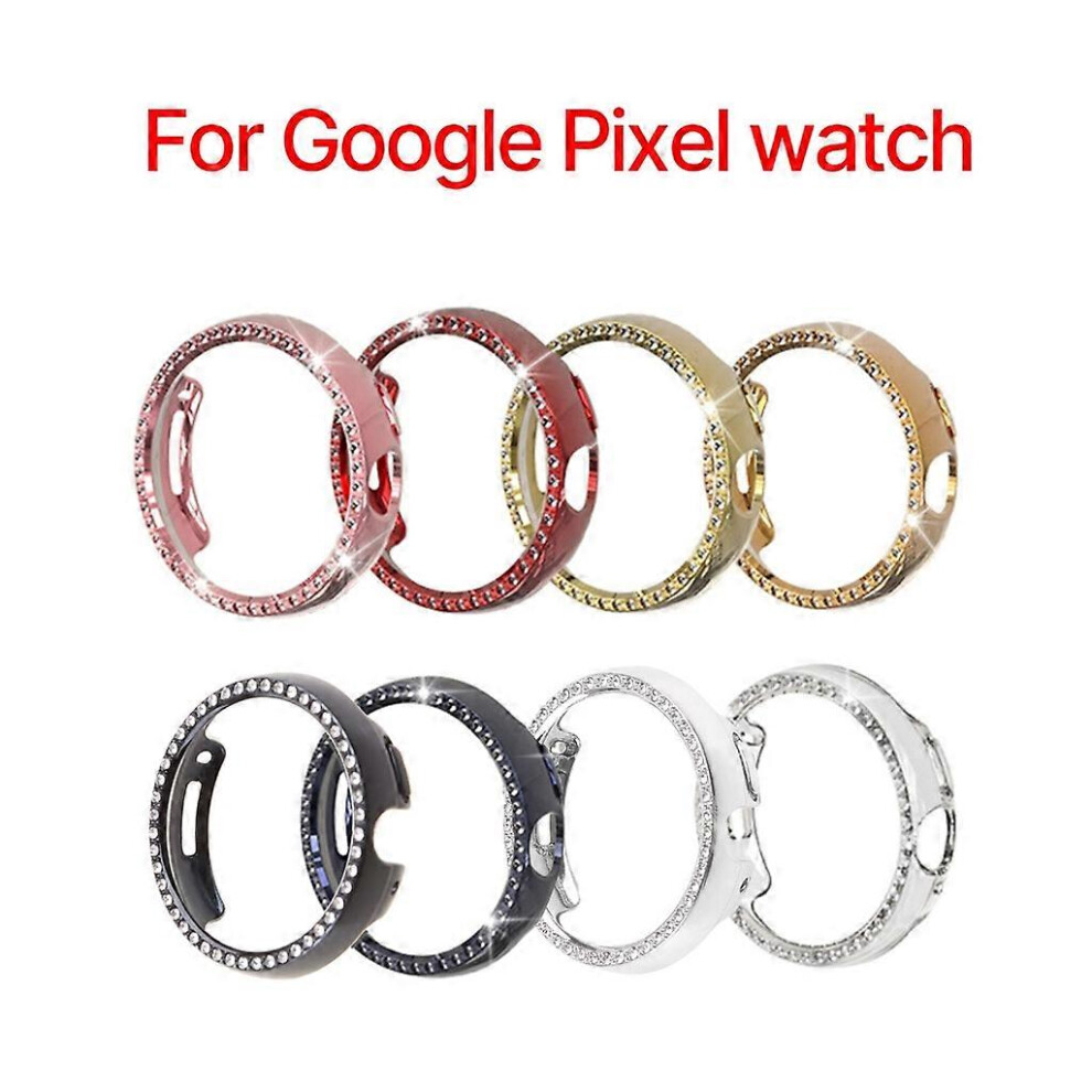 (, One Size) For Pixel Smartwatch Shell Sleeve Screen Protector Pc Case Bumper-Cover Housing Silver 8191722699190