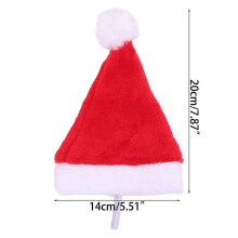 (As show, One size) Cat Costume Santa Hat Pet Christmas Hat Elastic Party Cap Photoshoots Hat 3PCS