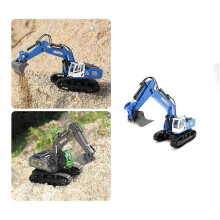 (Blue, One size) Wireless Control Excavator Engineering Car RC Truck Toy Kids Boy Electronic Toy