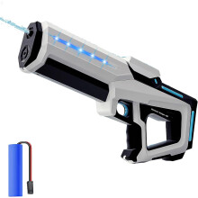 Elektrisch waterpistool, 300ml, 2-in-1 waterspuitpistool met ledlicht, aansluitbare waterfles, voor volwassenen en kinderen, voor zwembad,tuin, strand