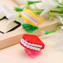 (As show, One size) Clockwork Jumping Denture Educational Toys Dentist Desktop Decoration Prank Game