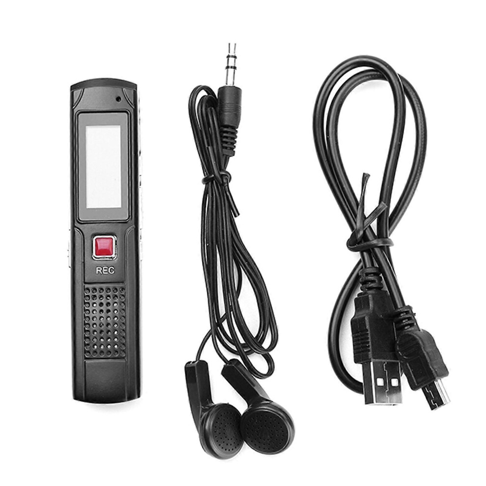 (As show, One size) 8G Voice Activated Mini Voice Recorder with Earphones and USB Cable WAV Recorder-image-OPC-PHNJSRM-NEW