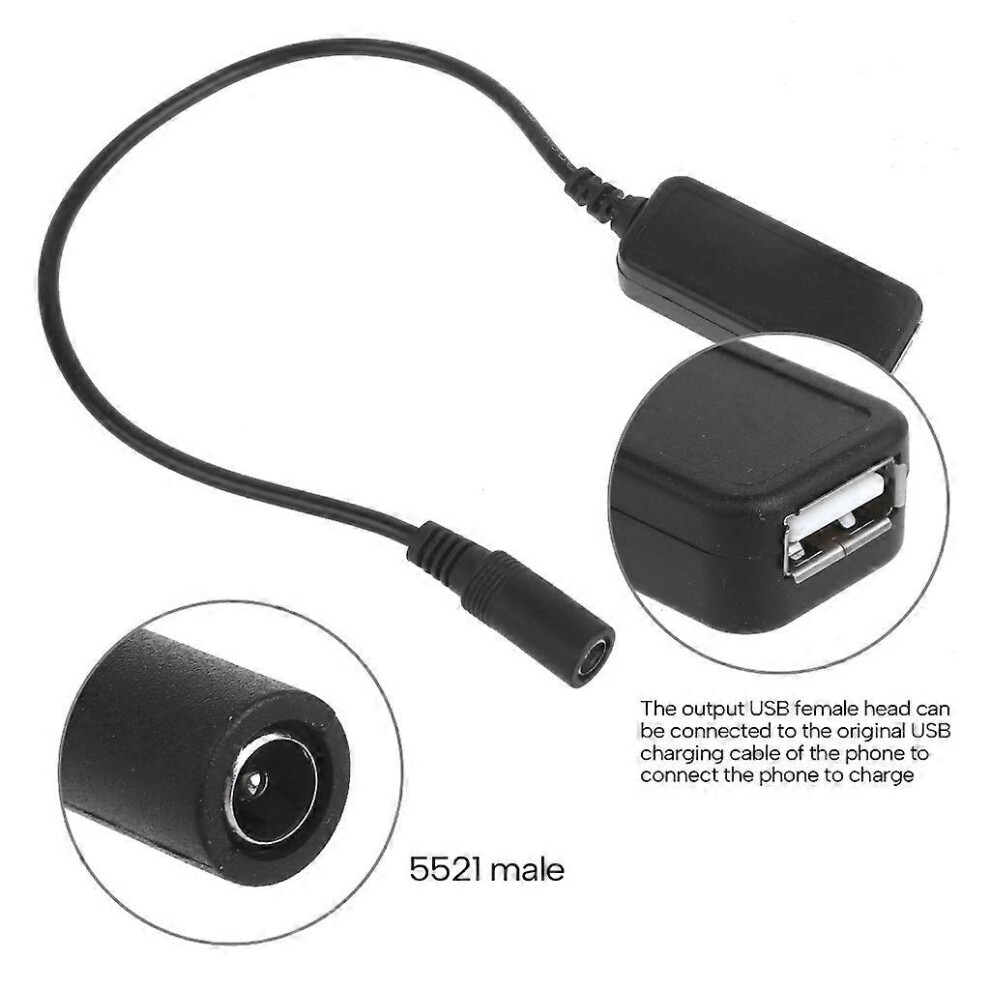 (As Show, One Size) 1Pc 5.5X2.1mm Barrel Jack To Usb Type A Female Connector Adapter 5V Power Cable 8191722689573