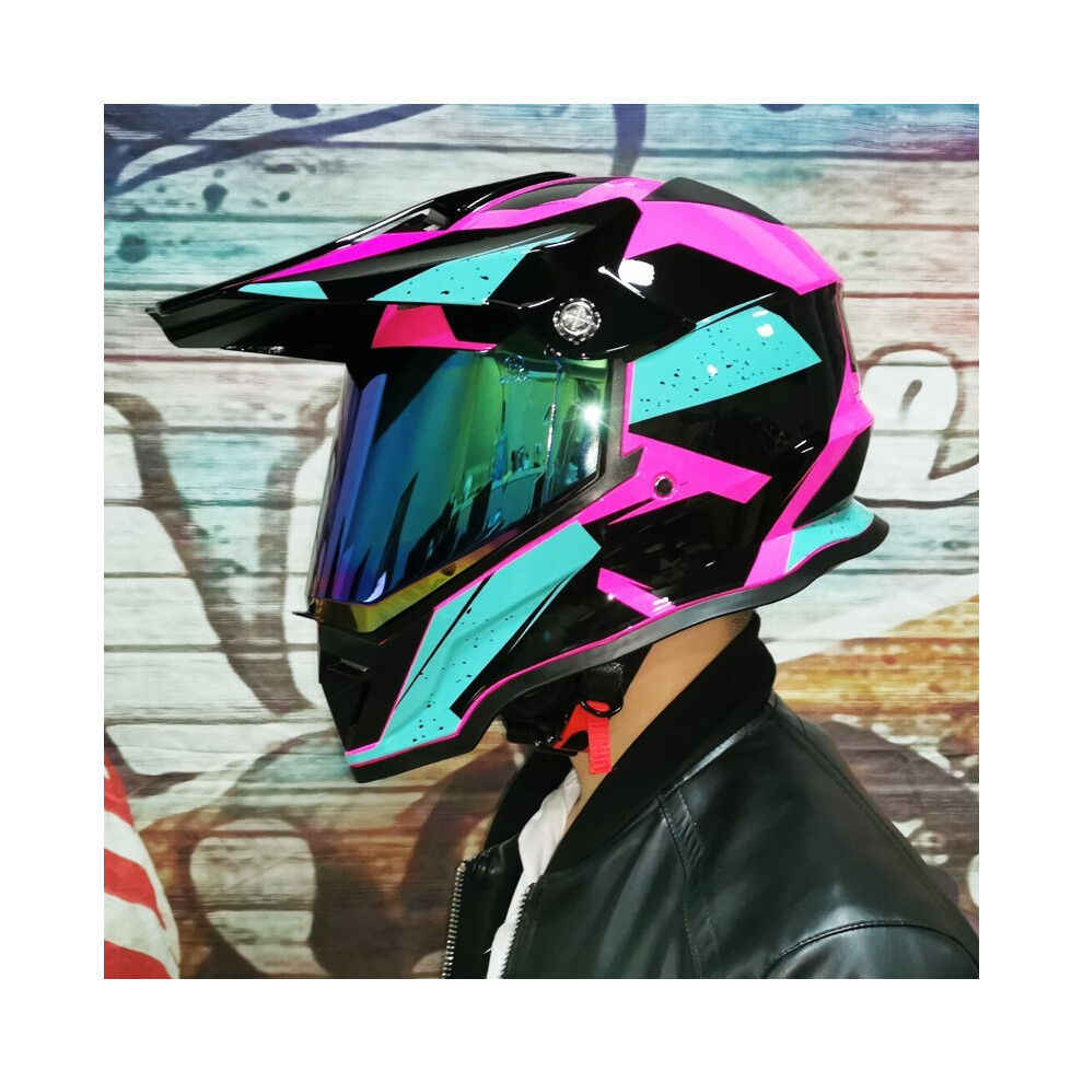 (M-6) Casque de motocross, casque de moto de course, casque de moto tout-terrain approuvé DOT