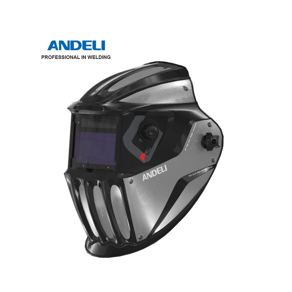 (Gris) Masque de soudage à obscurcissement automatique ANDELI ADL-ME980H DIN16 Masque/casque/casquette/lentille