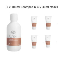 Wella Fusion Intense Repair Shampoo 100ml & 4 x 30ml Masks. Travel set