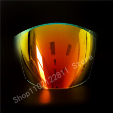 (Schwarz) Motorrad-Vollgesichtsschutz Motorradhelm Visierlinse Schild Visierbrille PC-Linse für GP