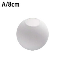 (9cm, One size) Matte White Globe Glass Lamp Shade Replacement Round Light Cover Fix